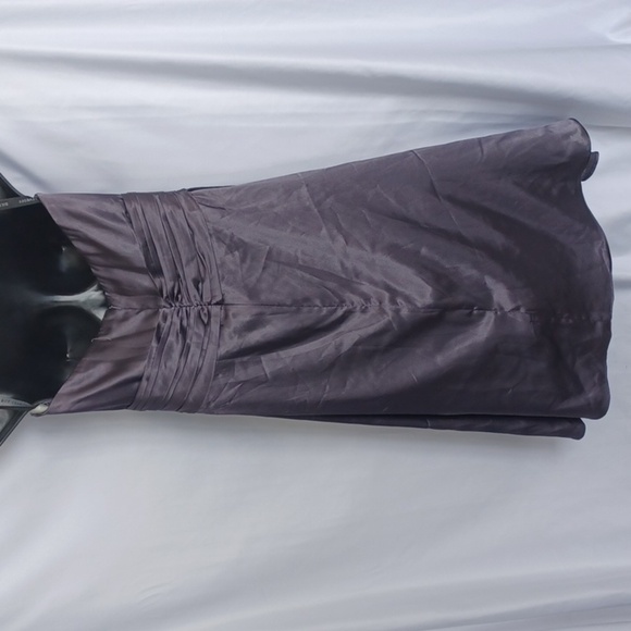 Bill Levkoff Satin Gray/silver Strapless Dress, sz 10 - Picture 5 of 6